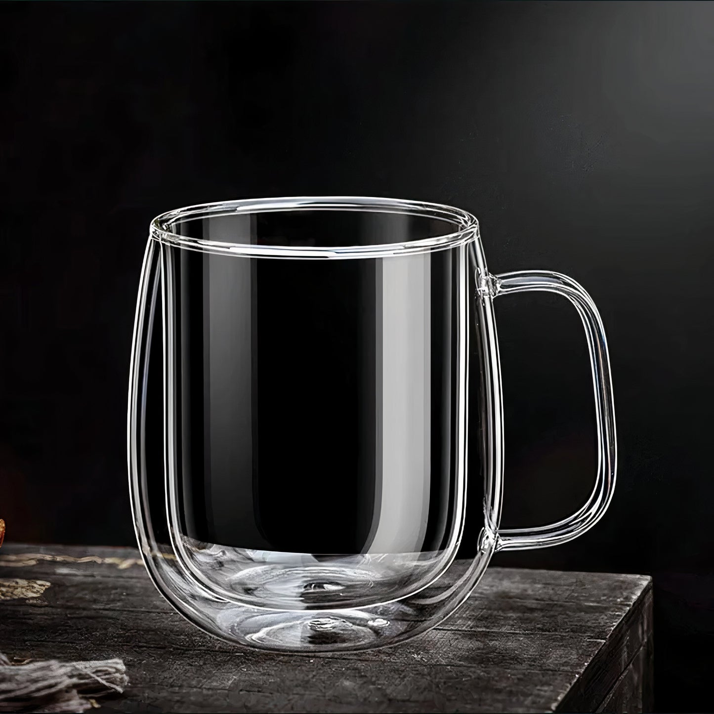 Liora — Double Walled Glass Coffee Cup with Heat Insulation
