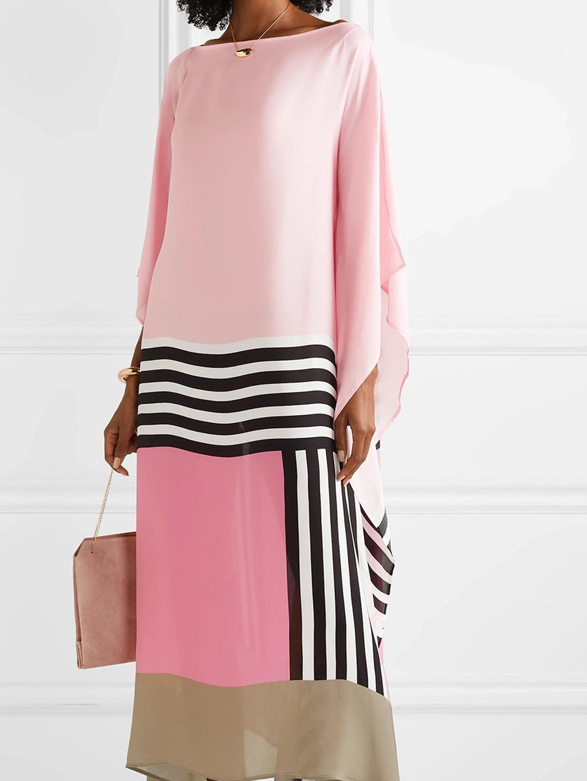 Nexora | Elegant Kaftan With Geometric Print