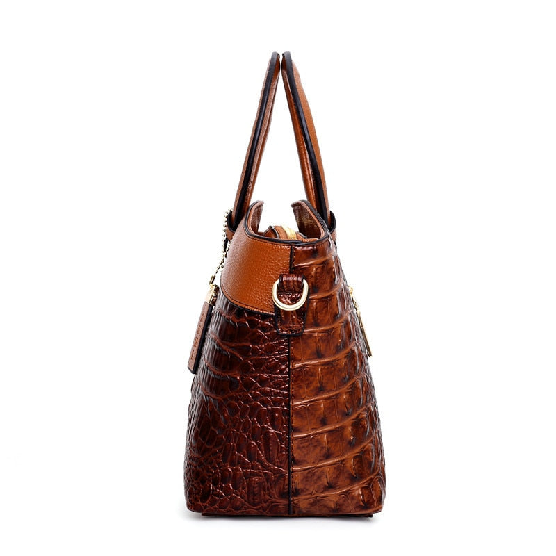 Norla — Vintage Croc Handbag with Convertible Design