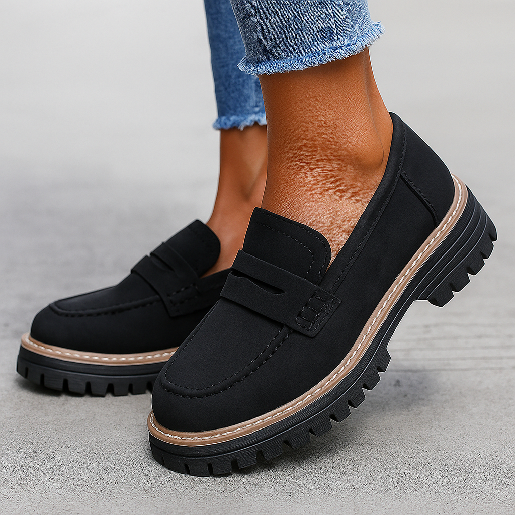 Norla Lugloafers — Chunky Sole Penny Loafers with Cushioned Comfort