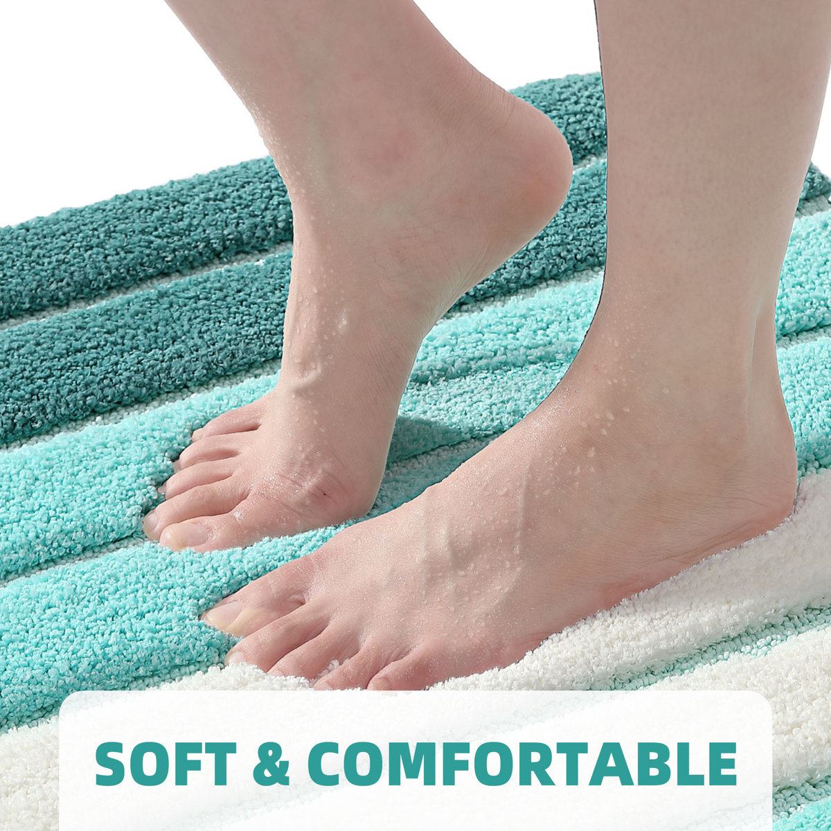 Liora — Organic Cashmere Bath Rug with Non-Slip Backing