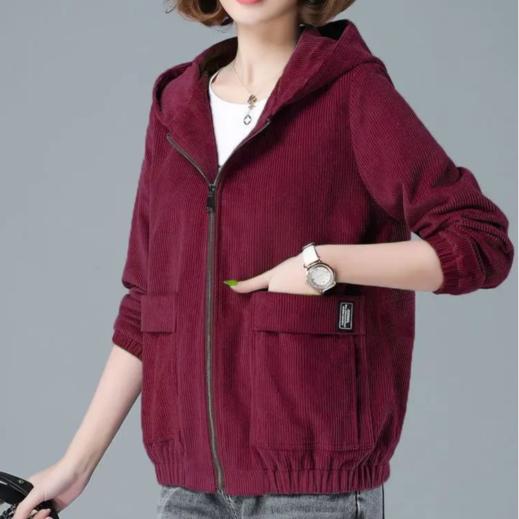 Norla Corduroy Hooded Jacket — Soft Mid-Weight Layering Jacket
