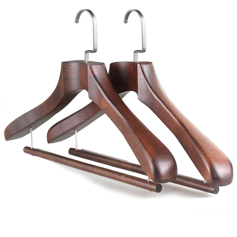 Boldcut Oakwood Hangers — Sculpted Hardwood Suit and Coat Support