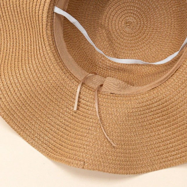 Lioren — Wide-Brim Straw Sun Hat with Adjustable Fit