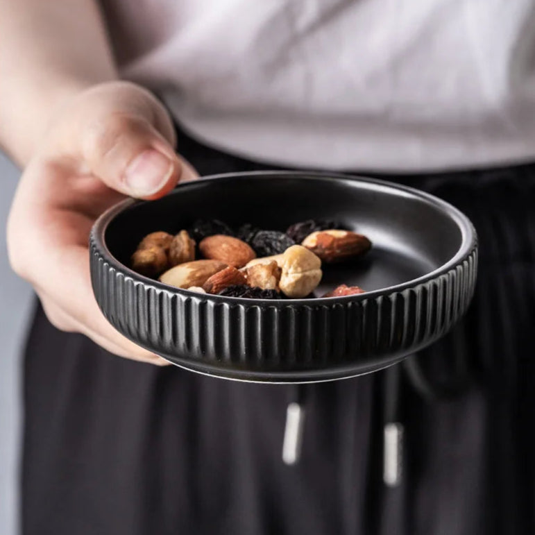 Caldara — Ribbed Ceramic Dinnerware Set with Matte Finish