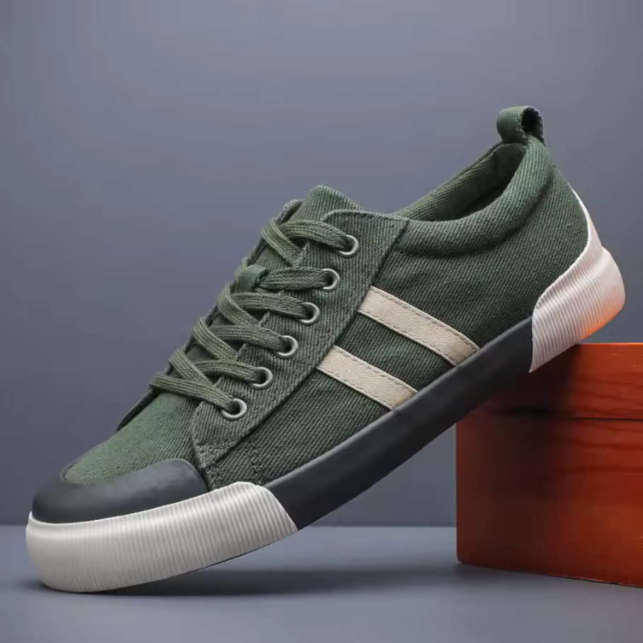 Noven — Breathable Canvas Shoes with Lace-Up Comfort