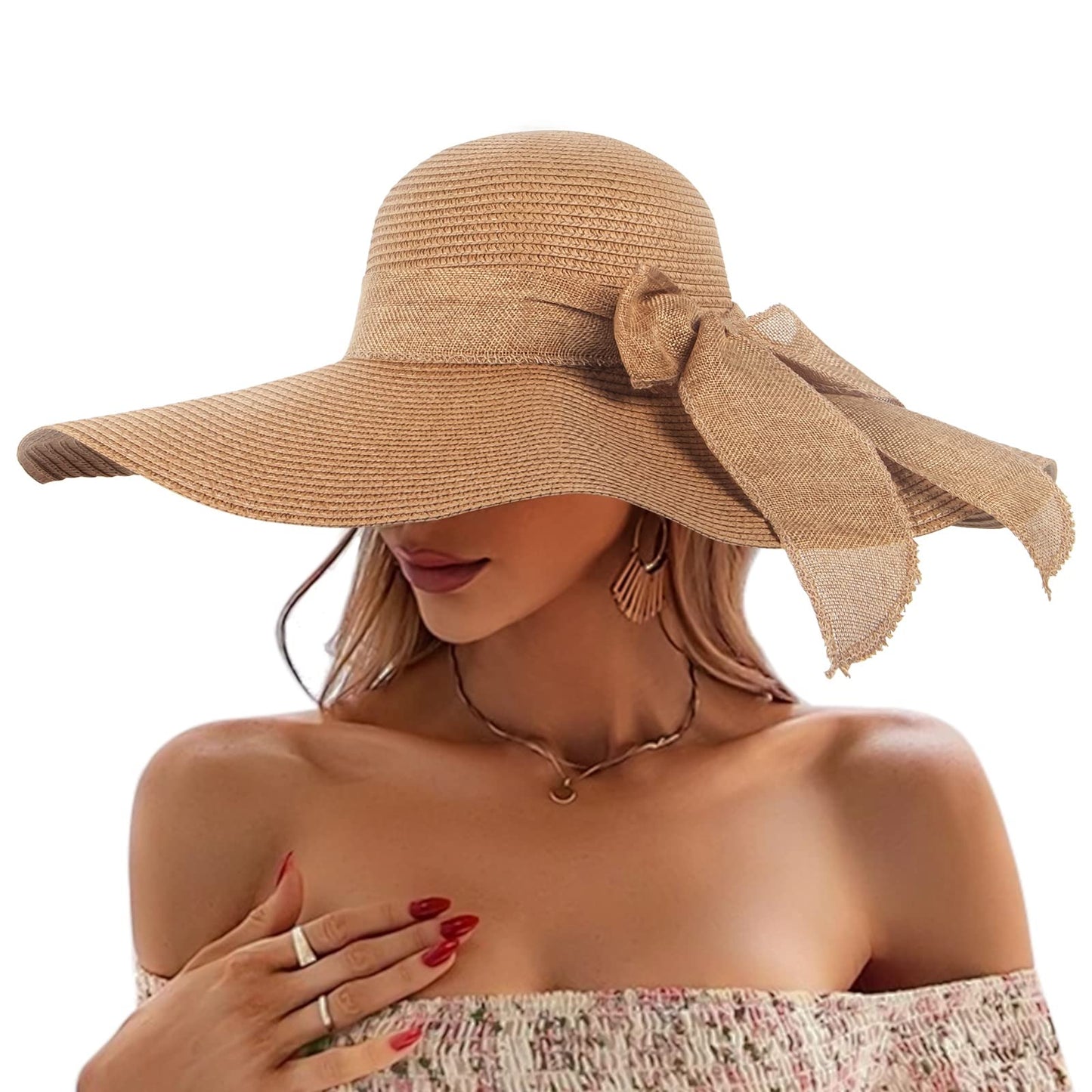 Lioren — Wide-Brim Straw Sun Hat with Adjustable Fit