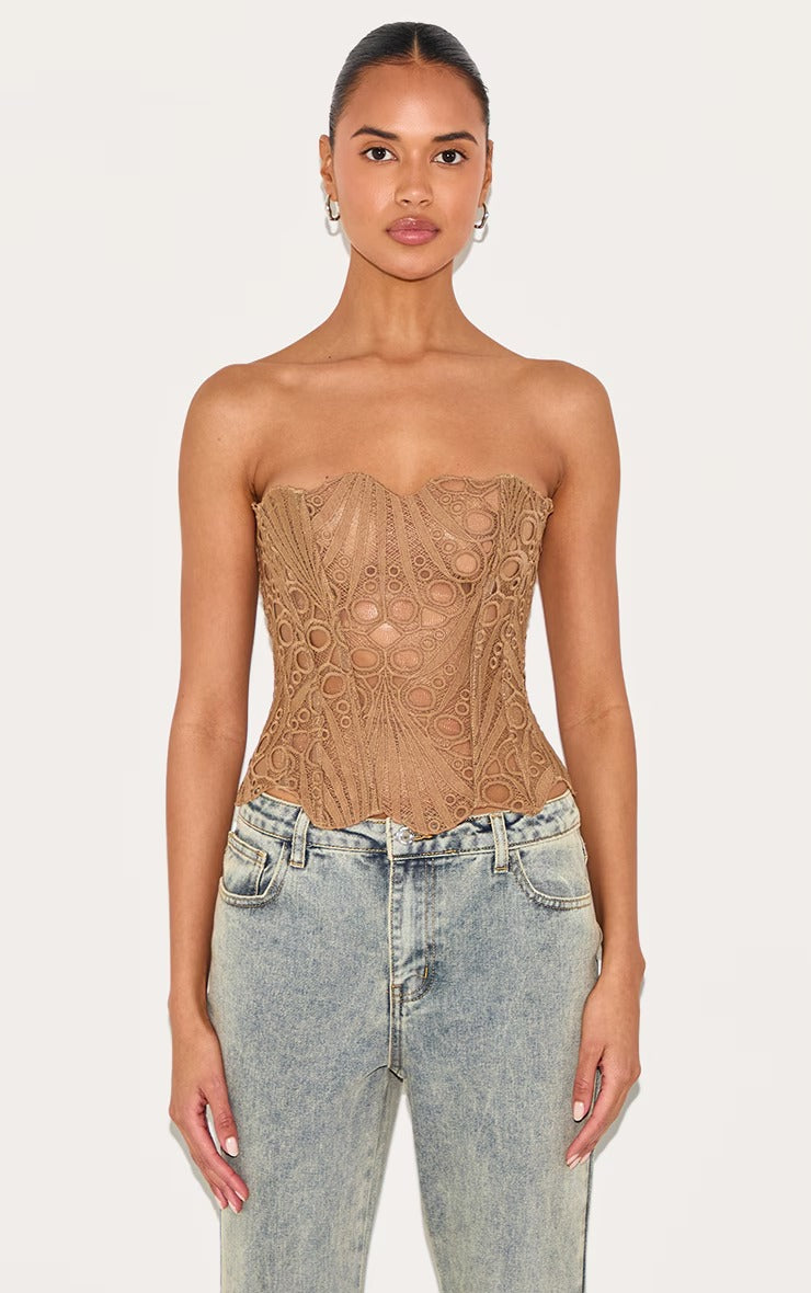 Pink Textured Sheer Floral Lace Corset™ — Ignite Every Room with Unstoppable Glamour and Confidence