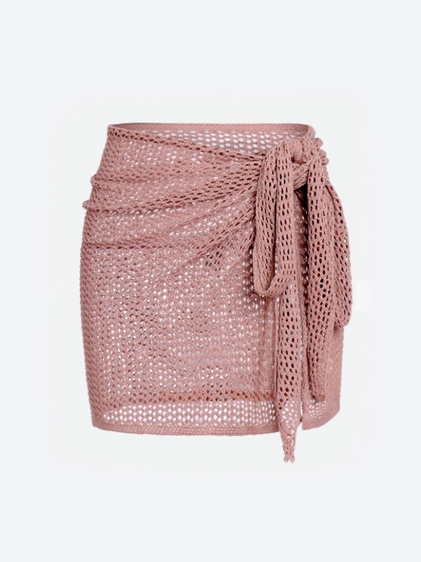 Elira Sheer Mesh Skirt — Lightweight Beach Cover-Up with Adjustable Tie