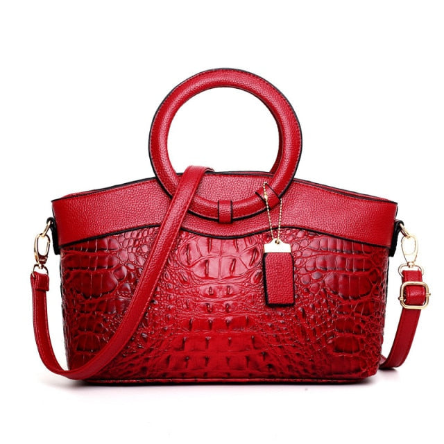 Norla — Vintage Croc Handbag with Convertible Design
