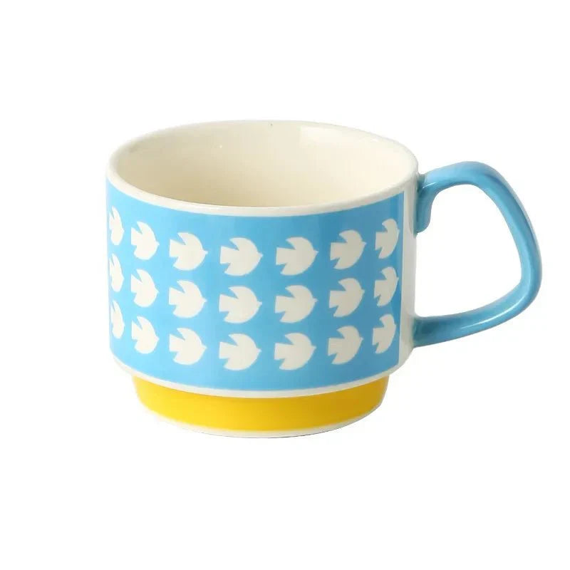 Marlowe Stack Mugs — Midcentury Ceramic Coffee Mugs with Space-Saving Design