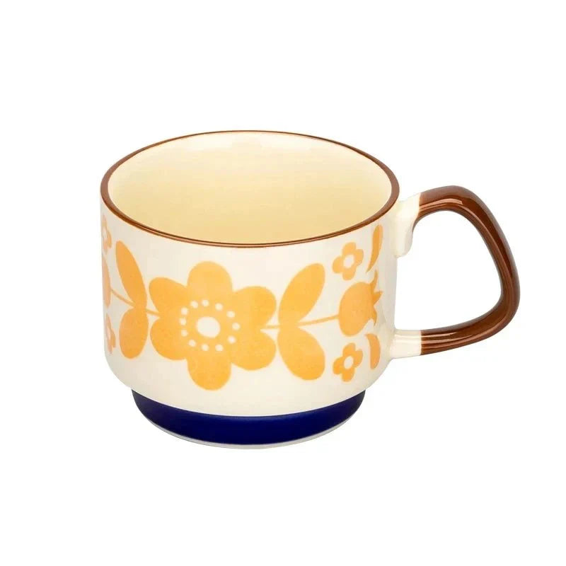 Marlowe Stack Mugs — Midcentury Ceramic Coffee Mugs with Space-Saving Design