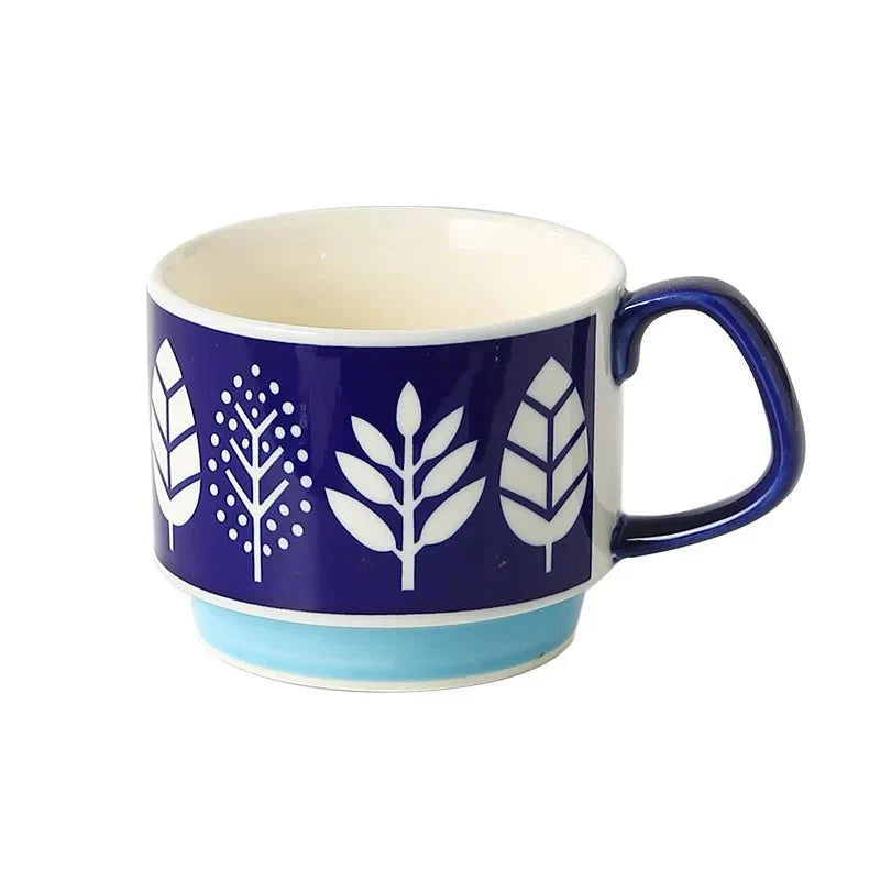 Marlowe Stack Mugs — Midcentury Ceramic Coffee Mugs with Space-Saving Design