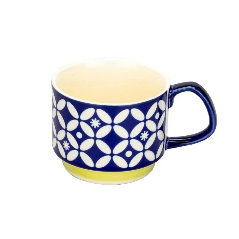 Marlowe Stack Mugs — Midcentury Ceramic Coffee Mugs with Space-Saving Design