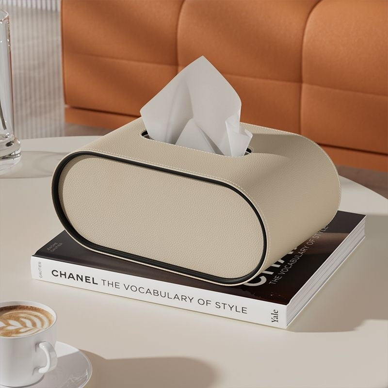 Oval Leather Tissue Box™ — Elevate Everyday Essentials into Stunning Luxury