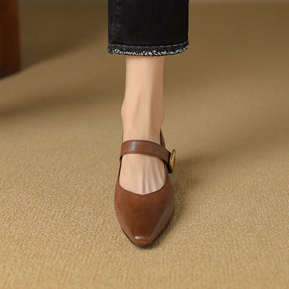Liora — Genuine Leather Mary Jane Pumps with Cushioned Comfort