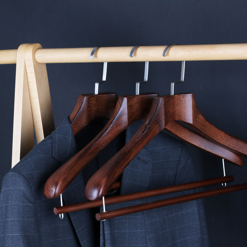 Boldcut Oakwood Hangers — Sculpted Hardwood Suit and Coat Support