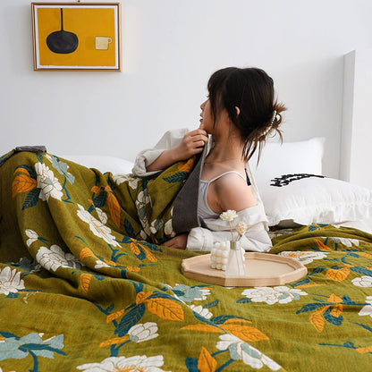 Moss Floral Cotton Quilt™ — Wrap Yourself in Featherlight Comfort and Serene Botanical Bliss