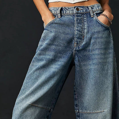 Larenis Wide Leg Jeans — Comfortable Stretch Denim with Retro Fit