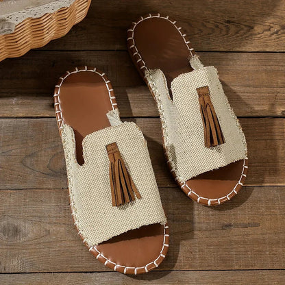 Nevara — Women's Boho Tassel Sandals with Cushioned Comfort