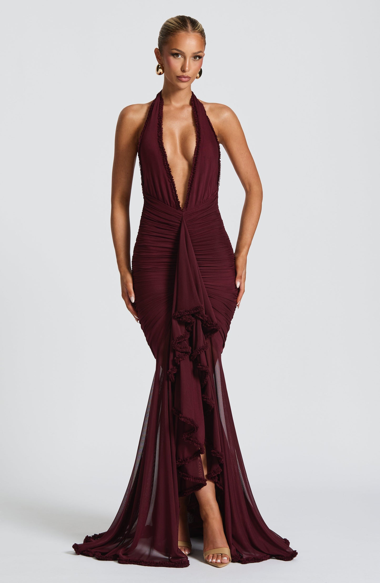 Quorvix Maxi Dress - Cherry Lacquer