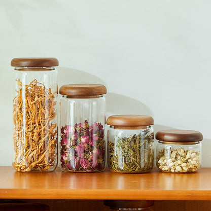 Acacia Glass Kitchen Storage Jars™ — Unlock Pantry Perfection with Stylish, Flavor-Sealing Freshness