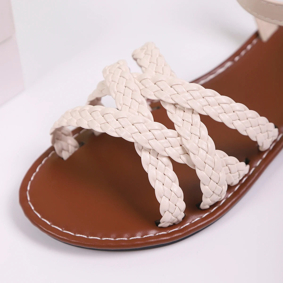 Liora — Handcrafted Vegan Leather Sandals with Cushioned Sole