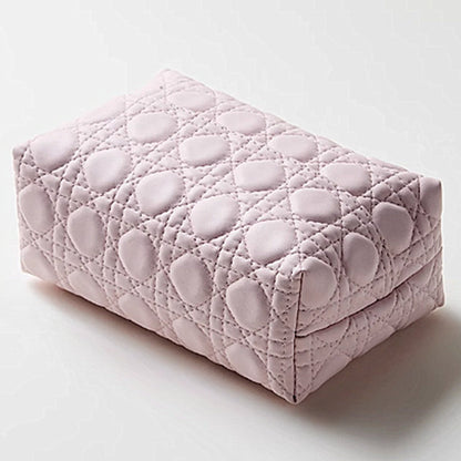 Velora — Quilted Faux Leather Tissue Holder with Modern Design