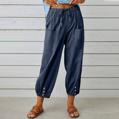 Zerien Cotton-Linen Pants — Breathable Warm-Weather Casual Trousers