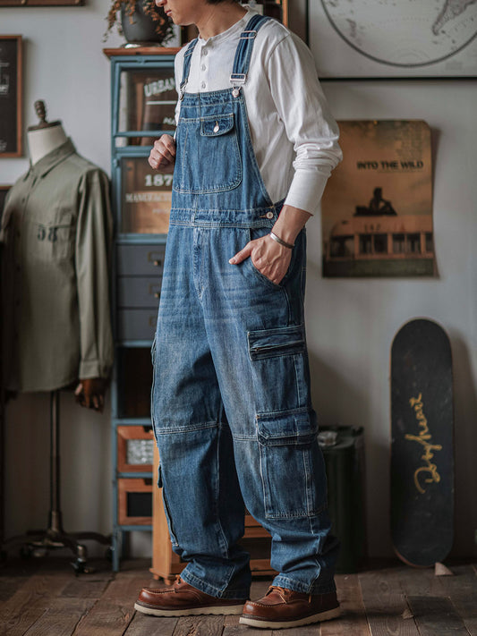 ForgeFlex™ Wide-Cut Denim Overalls — Unleash Freedom and Power in Every Move