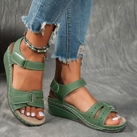 Solarexa™ Cushioned Wedge Sandals — Enjoy Pain-Free Steps and All-Day Refreshing Comfort