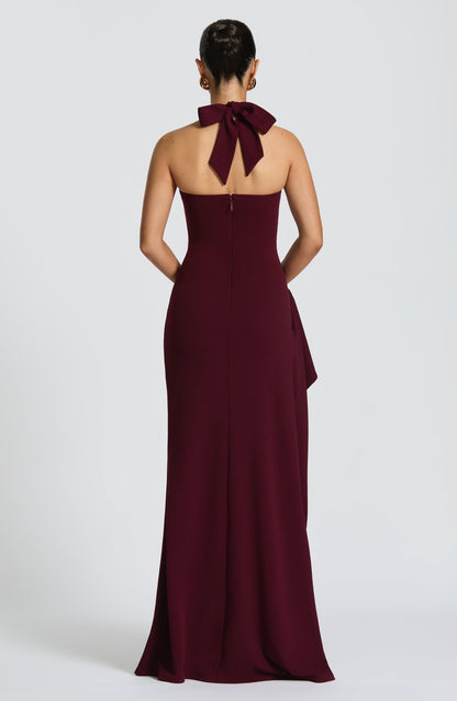 Velvora Maxi Dress - Cherry Lacquer