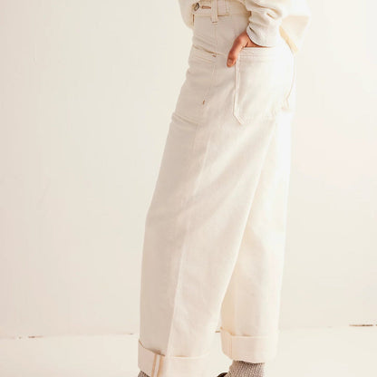 Larkyn — Vintage Light Wash High-Rise Wide Leg Jeans