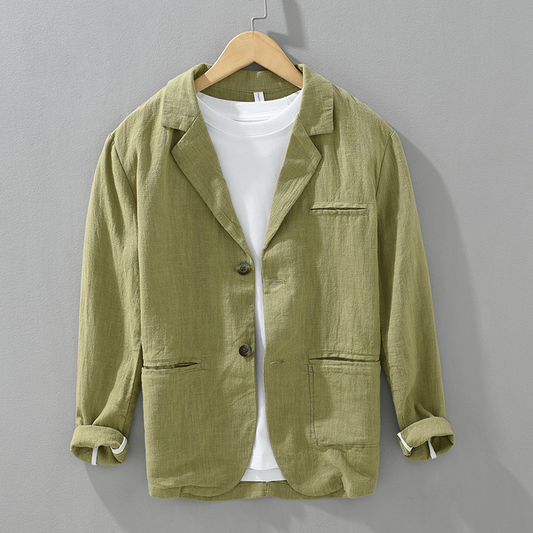 Daltonique — Lightweight Linen Blend Blazer with Relaxed Fit