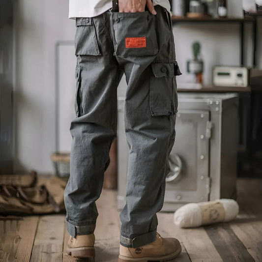 Brexton — Breathable Cotton Cargo Pants with Adjustable Ankle Straps