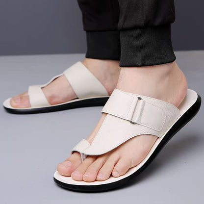 Lerato — Premium Leather Sandals with Cushioned Footbed and Toe-Loop