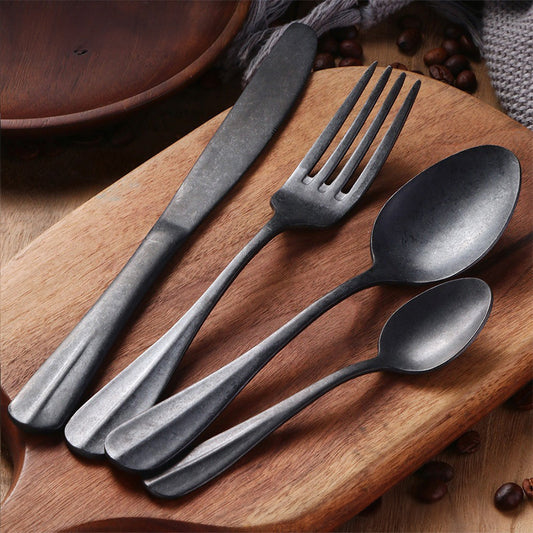StoneVale™ Ultra Matte Silverware Set — Grip Every Meal with Bold Luxury and Timeless Power