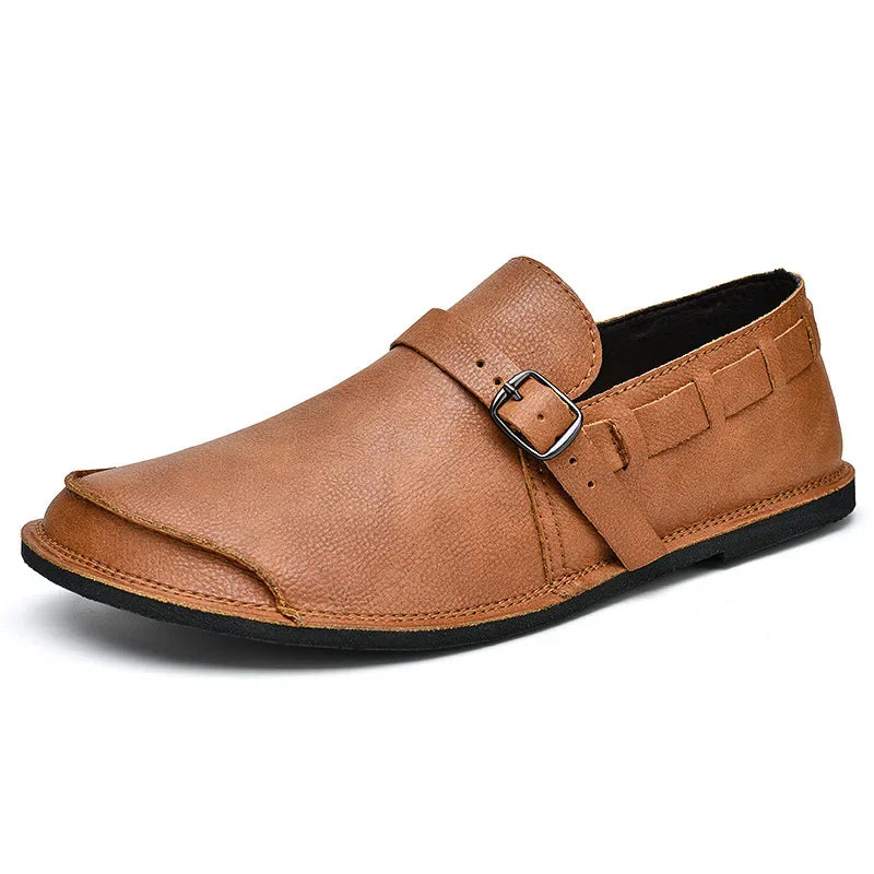 Lumen — Buckled Leather Loafers with Cushioned Comfort