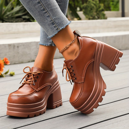 Aurelia — Retro Platform Oxfords with Cushioned Comfort