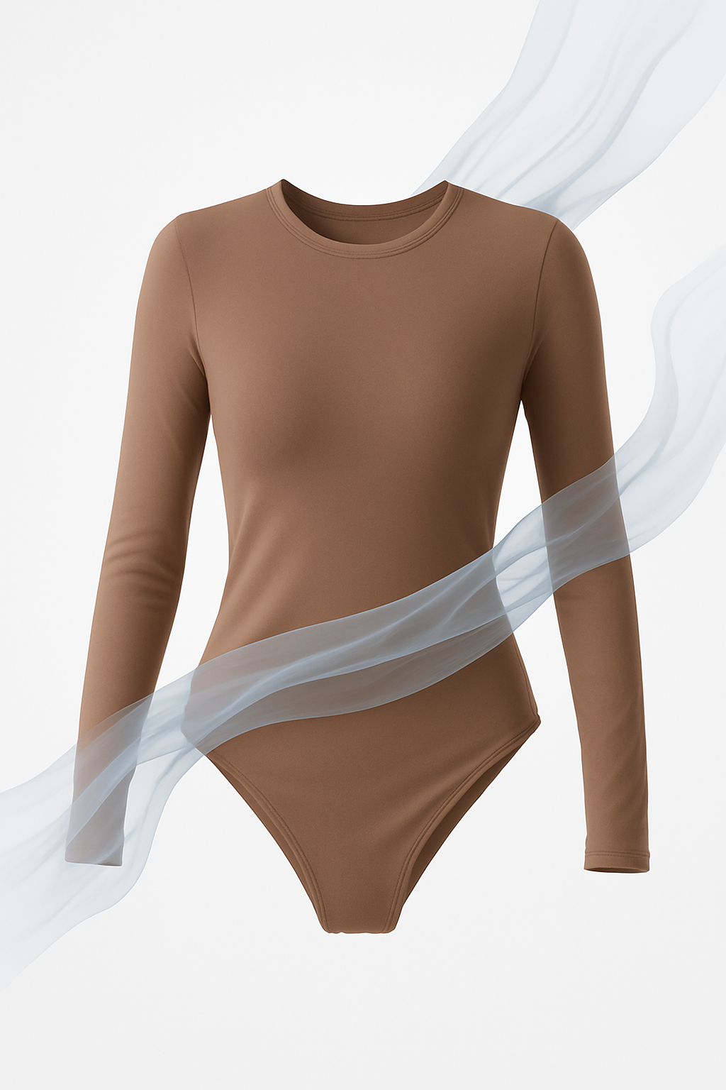 Crew Neck Long-Sleeve Bodysuit - Soft, Second Skin Fit | Nexara