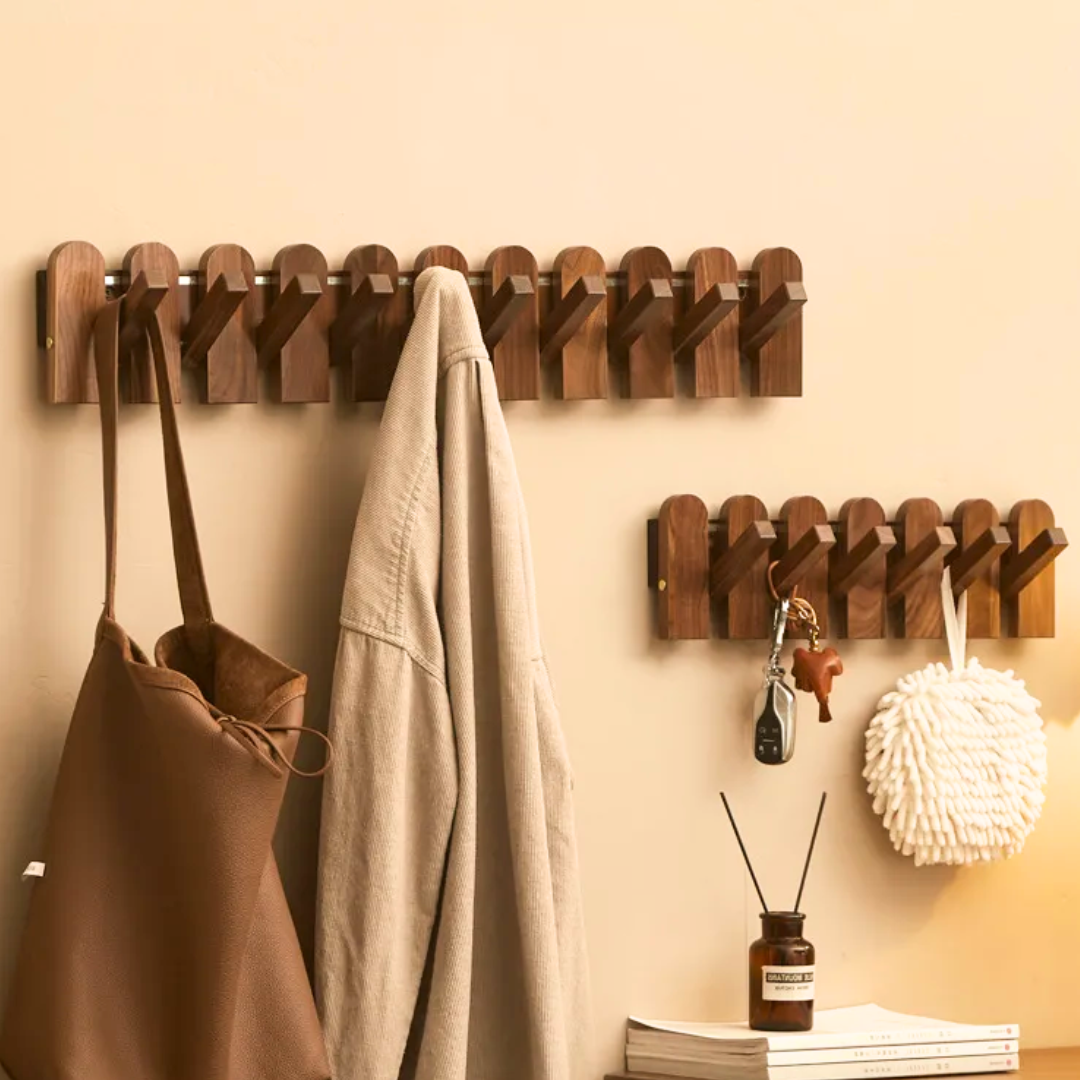 Woodstar™ Magnetic Wall Hooks — Transform Chaos into Sleek, Effortless Order Instantly