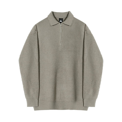 Norla — Knitted Half-Zip Sweater with Adjustable Collar