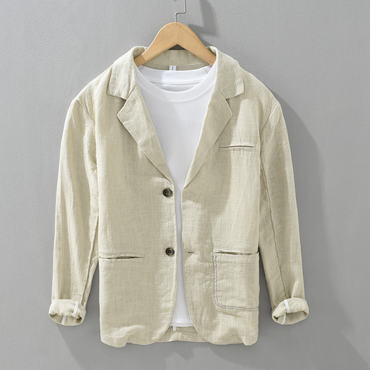 Daltonique — Lightweight Linen Blend Blazer with Relaxed Fit