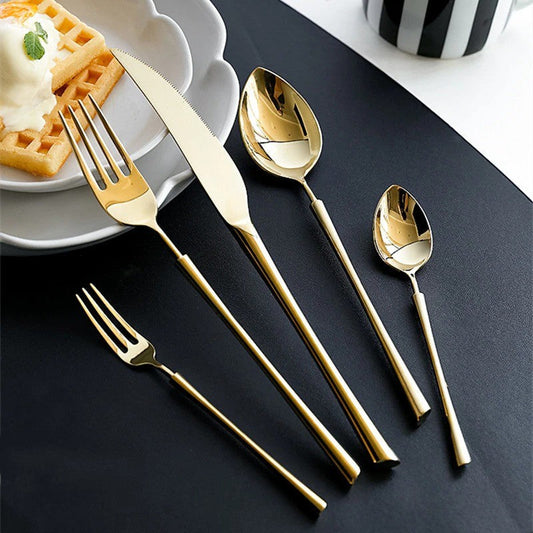 Revelora™ Gold Titanium Bistro Set — Elevate Every Meal with Unbreakable Luxury and Head-Turning Style