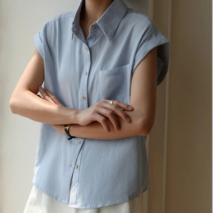 Taren — Organic Cotton Linen Shirt with Relaxed Fit