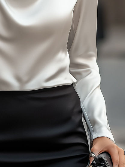 VelaFina™ Satin Blouse — Command Attention with Luxurious Comfort That Celebrates Every Curve