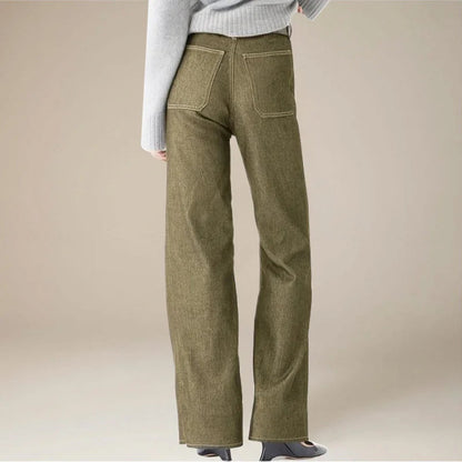 Liora Jeans — High-Waist Loose Denim Trousers with Stretch Fabric