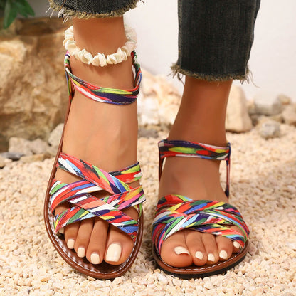 Liora — Handcrafted Vegan Leather Sandals with Cushioned Sole