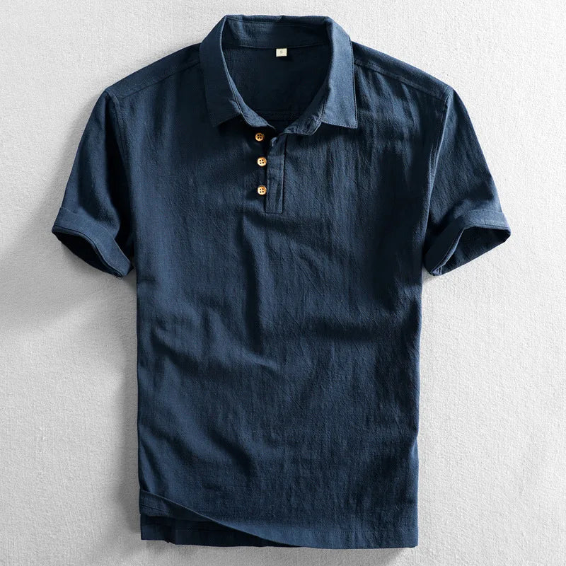 Norla — Breathable Linen-Cotton Polo Shirt with Relaxed Fit