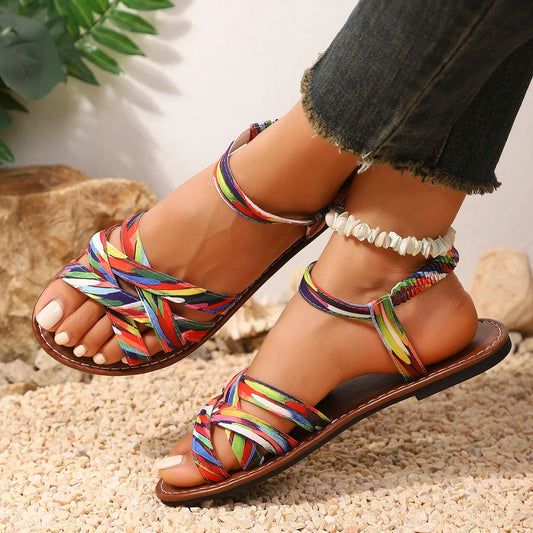 Liora — Handcrafted Vegan Leather Sandals with Cushioned Sole